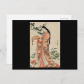 Japanese Princess Catching a Spider ポストカード (正面/裏面)