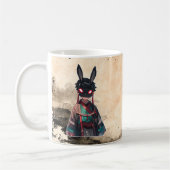 Japanese Rabbit Mask Kimono Mug コーヒーマグカップ (左)