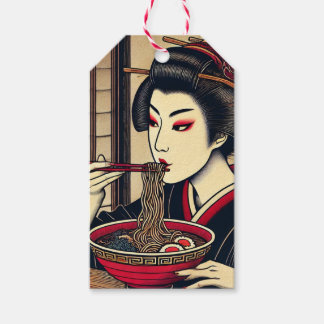 Japanese ramen kimono ukiyoe ギフトタグ