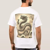 Japanese ramen kimono ukiyoe dragon tシャツ (裏面)