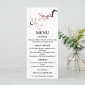 Japanese Red-Crowned Crane Wedding Menu Card  メニュー (スタンド正面)