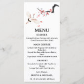 Japanese Red-Crowned Crane Wedding Menu Card  メニュー (正面)