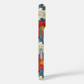 Japanese Red Floral Pattern Monogrammed Case-Mate iPhoneケース (裏面 / 右)