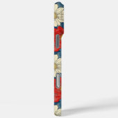 Japanese Red Floral Pattern Monogrammed Case-Mate iPhoneケース (裏面 / 右)