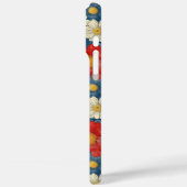 Japanese Red Floral Pattern Monogrammed Case-Mate iPhoneケース (裏面 / 左)