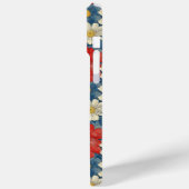 Japanese Red Floral Pattern Monogrammed Case-Mate iPhoneケース (裏面 / 左)