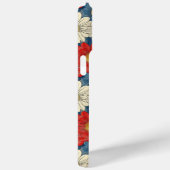 Japanese Red Floral Pattern Monogrammed Case-Mate iPhoneケース (裏面 / 右)