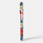 Japanese Red Floral Pattern Monogrammed Case-Mate iPhoneケース (裏面 / 左)