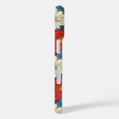Japanese Red Floral Pattern Monogrammed Case-Mate iPhoneケース (裏面 / 右)