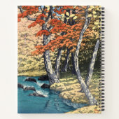 Japanese Red Maple River Shin-hanga Poster ノートブック (裏面)