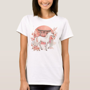 Japanese Red Sun Torii & White Horse – Women’s T-s Tシャツ