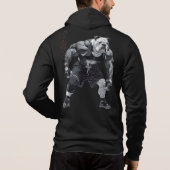 Japanese Retro Anime Bulldog MMA Mixed Martial Art パーカ (裏面)