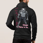 Japanese Retro Anime Bulldog MMA Mixed Martial Art パーカ (裏面)