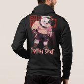 Japanese Retro Anime Bulldog MMA Mixed Martial Art パーカ (裏面)