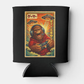 Japanese Retro Vintage UFO Bigfoot Funny Gamer 缶クーラー (正面)