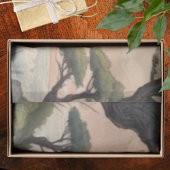 Japanese Rocky Coast Sunset Landscape and Egret 薄葉紙