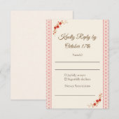 Japanese Sakura Asanoha RSVP Card (正面/裏面)