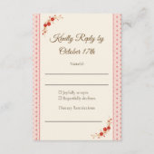 Japanese Sakura Asanoha RSVP Card (正面)