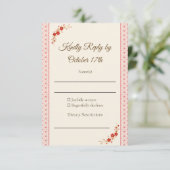 Japanese Sakura Asanoha RSVP Card (スタンド正面)