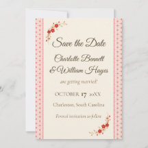 Japanese Sakura Asanoha Save the Date