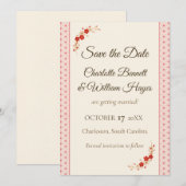 Japanese Sakura Asanoha Save the Date セーブザデート (正面/裏面)