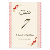 Japanese Sakura Asanoha Table Number テーブルナンバー (裏面)