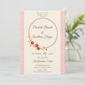 Japanese Sakura Asanoha Wedding Invitation 招待状 (スタンド正面)
