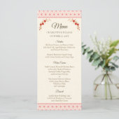 Japanese Sakura Asanoha Wedding Menu メニュー (スタンド正面)