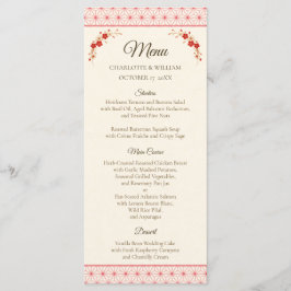 Japanese Sakura Asanoha Wedding Menu メニュー