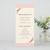 Japanese Sakura Asanoha Wedding Program プログラム (スタンド正面)