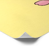 Japanese Sakura Cat Art Red Cushion Lanterns ポスター (角)