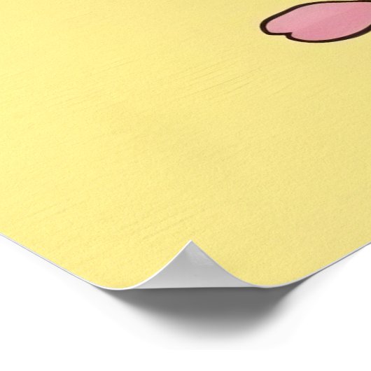 Japanese Sakura Cat Art Red Cushion Lanterns ポスター (角)