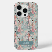 Japanese Sakura Geisha Pattern Monogrammed Case-Mate iPhoneケース (裏面)