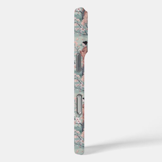 Japanese Sakura Geisha Pattern Monogrammed Case-Mate iPhoneケース (裏面 / 右)