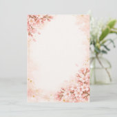 Japanese Sakura & Gold Wedding Invitation 招待状 (スタンド正面)