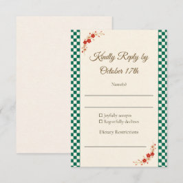 Japanese Sakura Ichimatsu RSVP Card