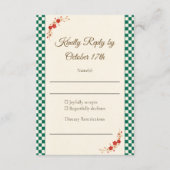Japanese Sakura Ichimatsu RSVP Card (正面)