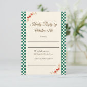 Japanese Sakura Ichimatsu RSVP Card (スタンド正面)