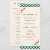 Japanese Sakura Ichimatsu Wedding Program プログラム (正面/裏面)