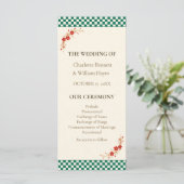 Japanese Sakura Ichimatsu Wedding Program プログラム (スタンド正面)