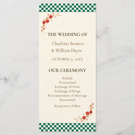 Japanese Sakura Ichimatsu Wedding Program プログラム