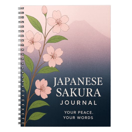 Japanese Sakura Journal: Nature-Inspired Notebook  ノートブック (正面)