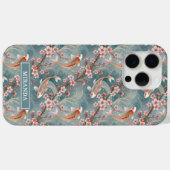 Japanese Sakura Koi Fish Pattern Monogrammed Case- Case-Mate iPhoneケース (裏面 (横))