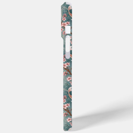 Japanese Sakura Koi Fish Pattern Monogrammed Case- Case-Mate iPhoneケース (裏面 / 左)