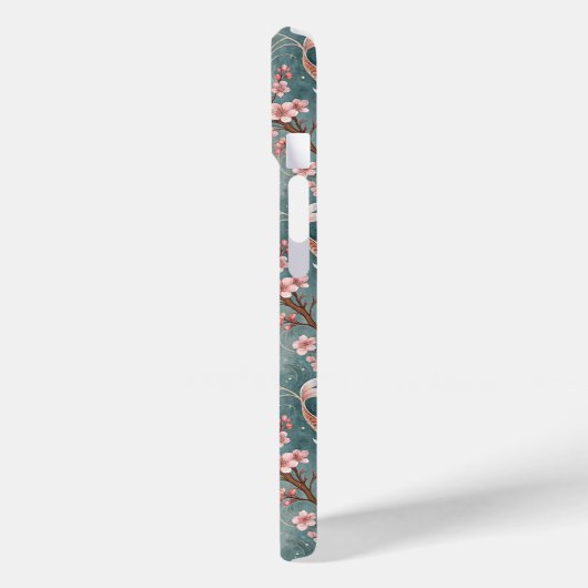 Japanese Sakura Koi Fish Pattern Monogrammed Case-Mate iPhoneケース (裏面 / 左)