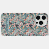 Japanese Sakura Koi Fish Print Monogrammed Case- Case-Mate iPhoneケース (裏面 (横))