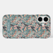 Japanese Sakura Koi Fish Print Monogrammed Case-Mate iPhoneケース (裏面 (横))