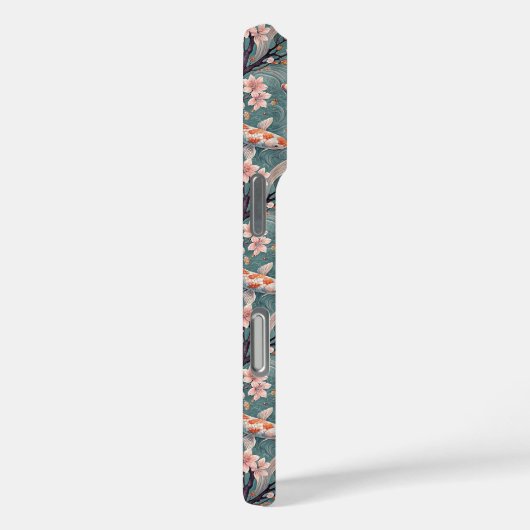 Japanese Sakura Koi Fish Print Monogrammed Case-Mate iPhoneケース (裏面 / 右)