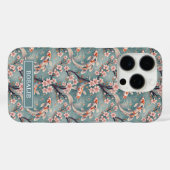 Japanese Sakura Koi Fish Print Monogrammed Case-Mate iPhoneケース (裏面 (横))