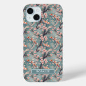Japanese Sakura Koi Fish Print Monogrammed Case-Mate iPhoneケース (裏面)